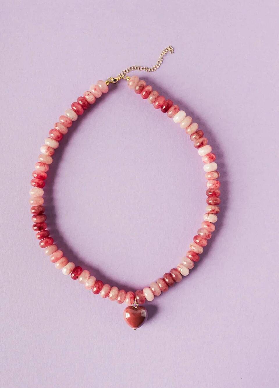 NEW MACRAE & CO women's alice necklace in pink strawberry